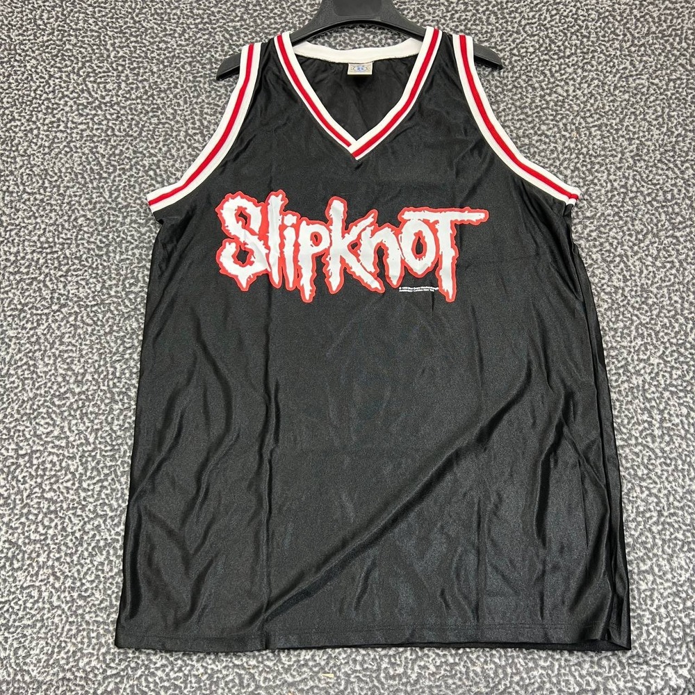Vintage Slipknot Jersey‎ Shirt Men XXL Black Blue Grape Sleeveless Deadstock New